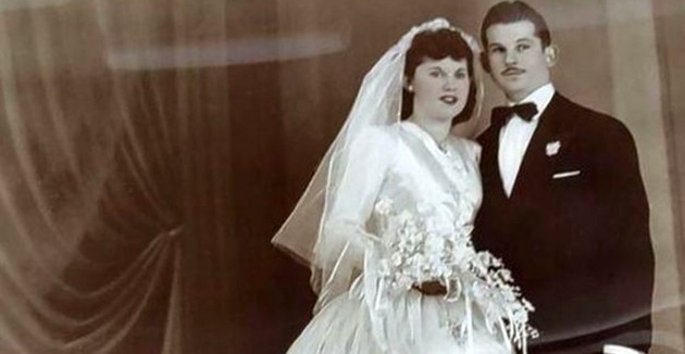 דאָס פּאָרפֿאָלק בײַם חתונה האָבן אין 1947